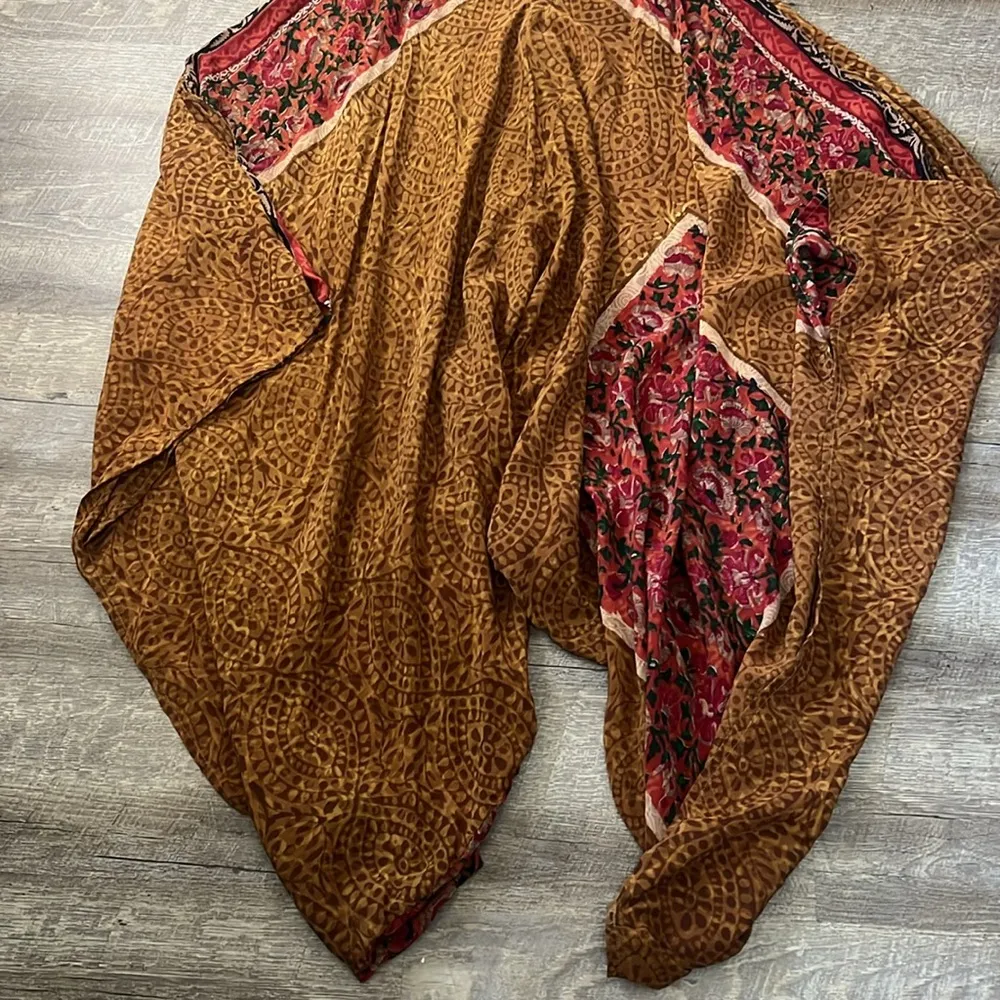 Indie Ella Boho Floral Silk Onesie Brown Size undefined - Image 7