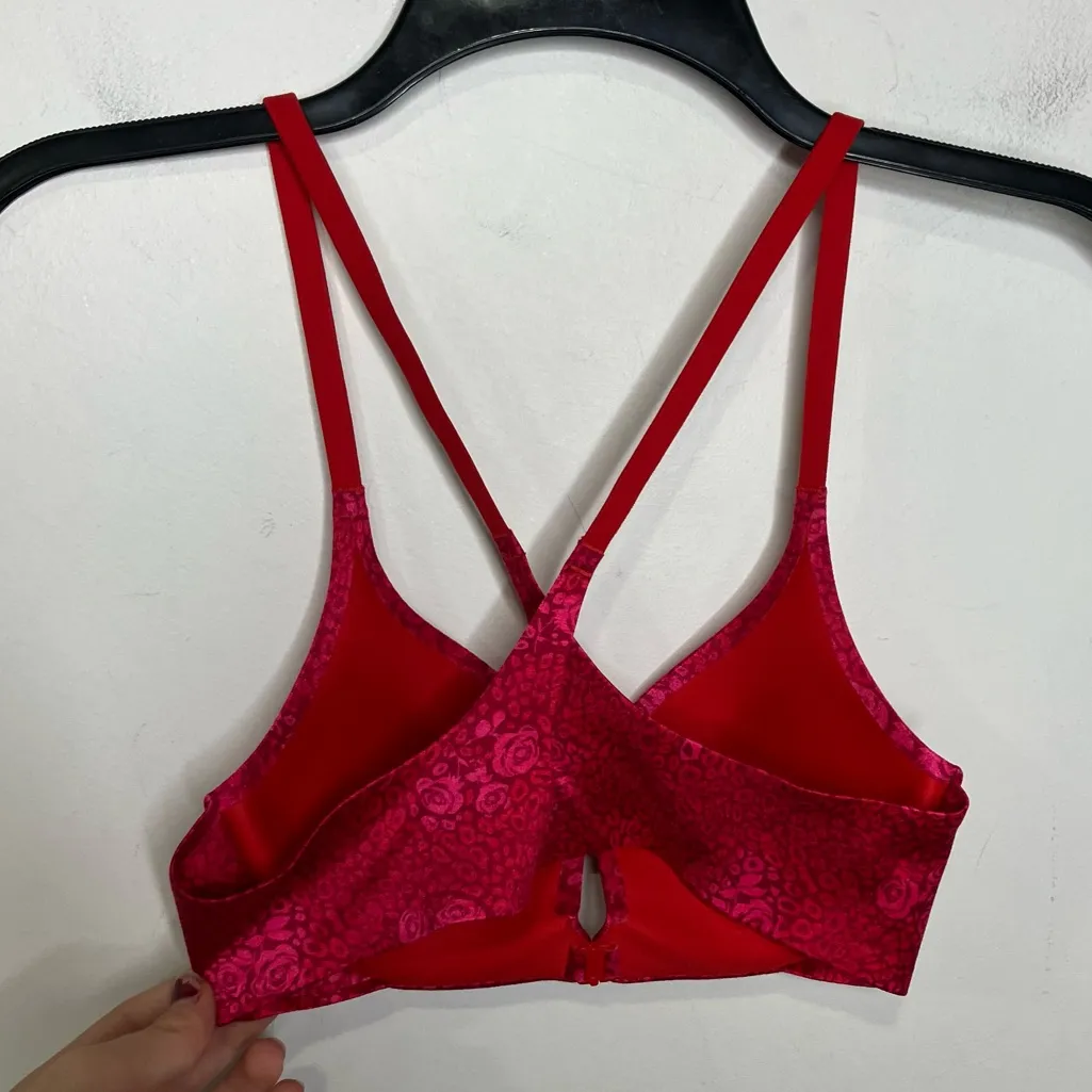 Victoria’s Secret push up bra hot pink‎ animal print women’s size 32A sexy - Image 2