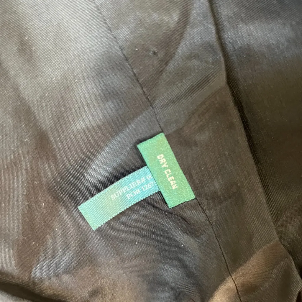 Lauren Ralph Lauren Sz 18W Black Wool Blend with Lurex Blazer Jacket Cardigan - Image 9