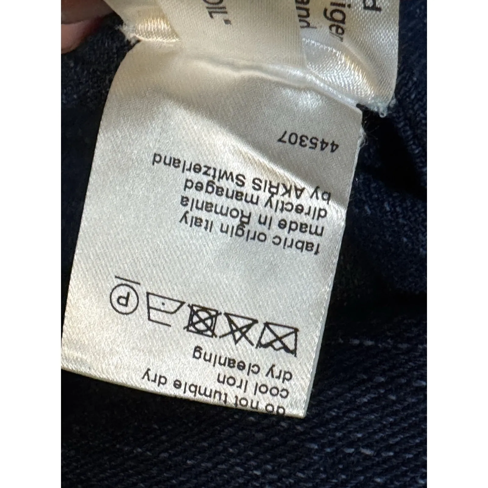 Akris Punto Dark Blue Denim Cropped Jacket See Measurements Collarless - Image 9