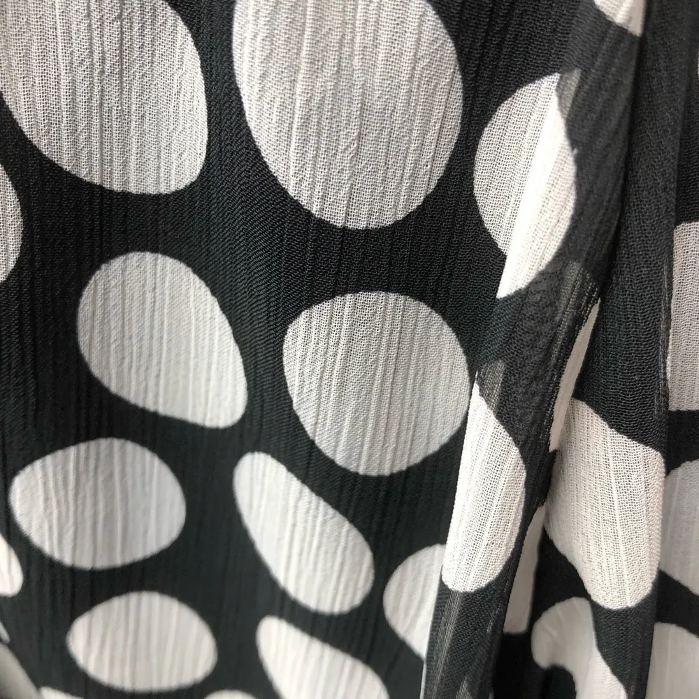 My Michelle Medium Black Lined Skirt w/Polkadots - Image 5