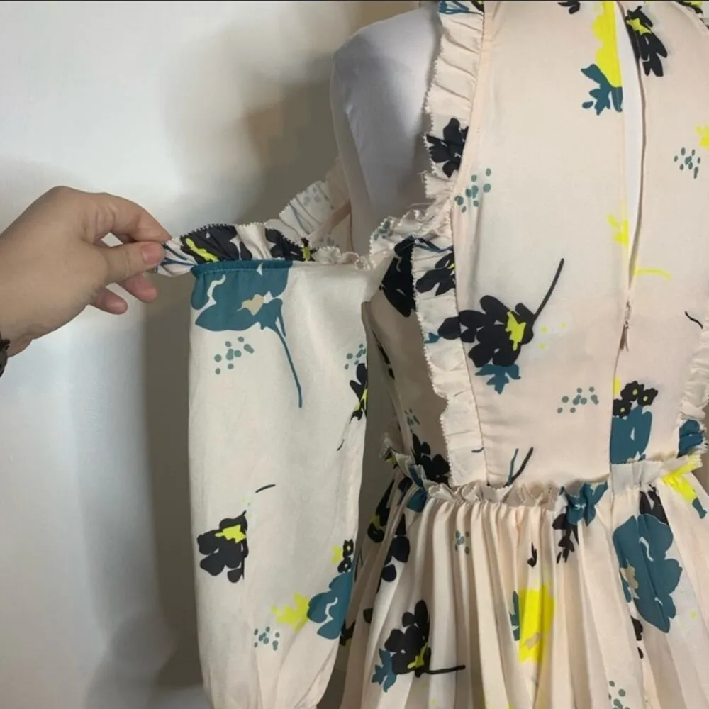 Self Portrait floral ruffle cold shoulder dress - Image 6