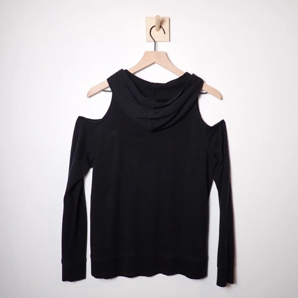 Calia by Carrie Underwood Black Hoodie Long Sleeve Cold Shoulder Sweater size M Size M - Image 3