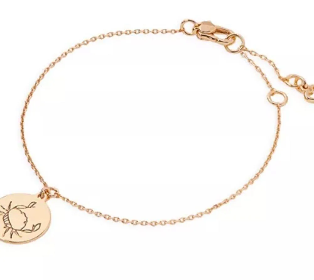 NWT Kate spade In The Stars Cancer Pendant in Gold. Double-sided - Image 7