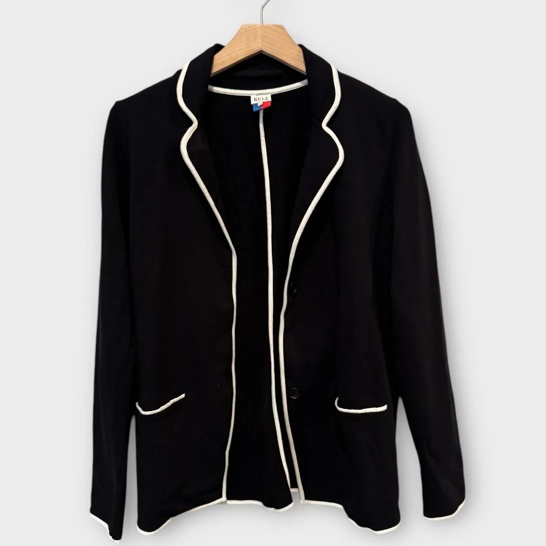 Kule The Syd Jersey Knit Blazer Size Small Blue - Image 6