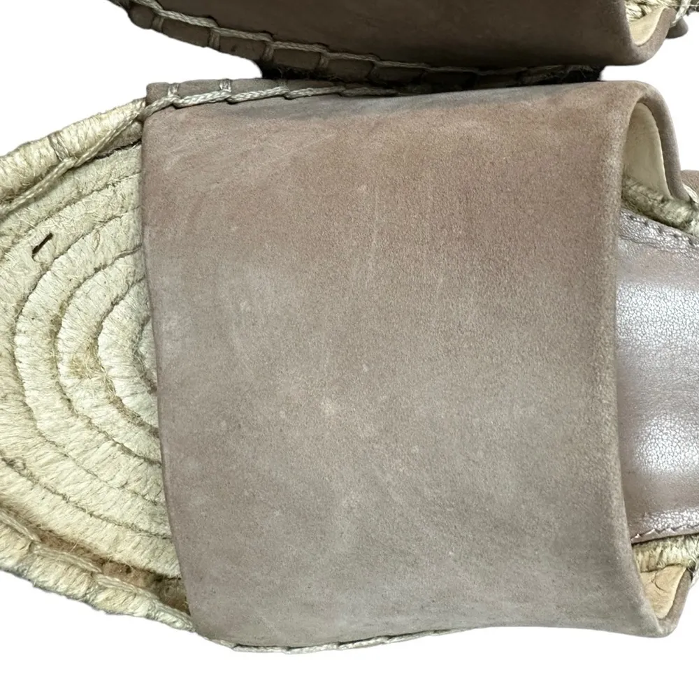 Vince Camuto Suede Wedge Sandals Espadrilles in Taupe Tan Size 9.5 Suede Leather - Image 7