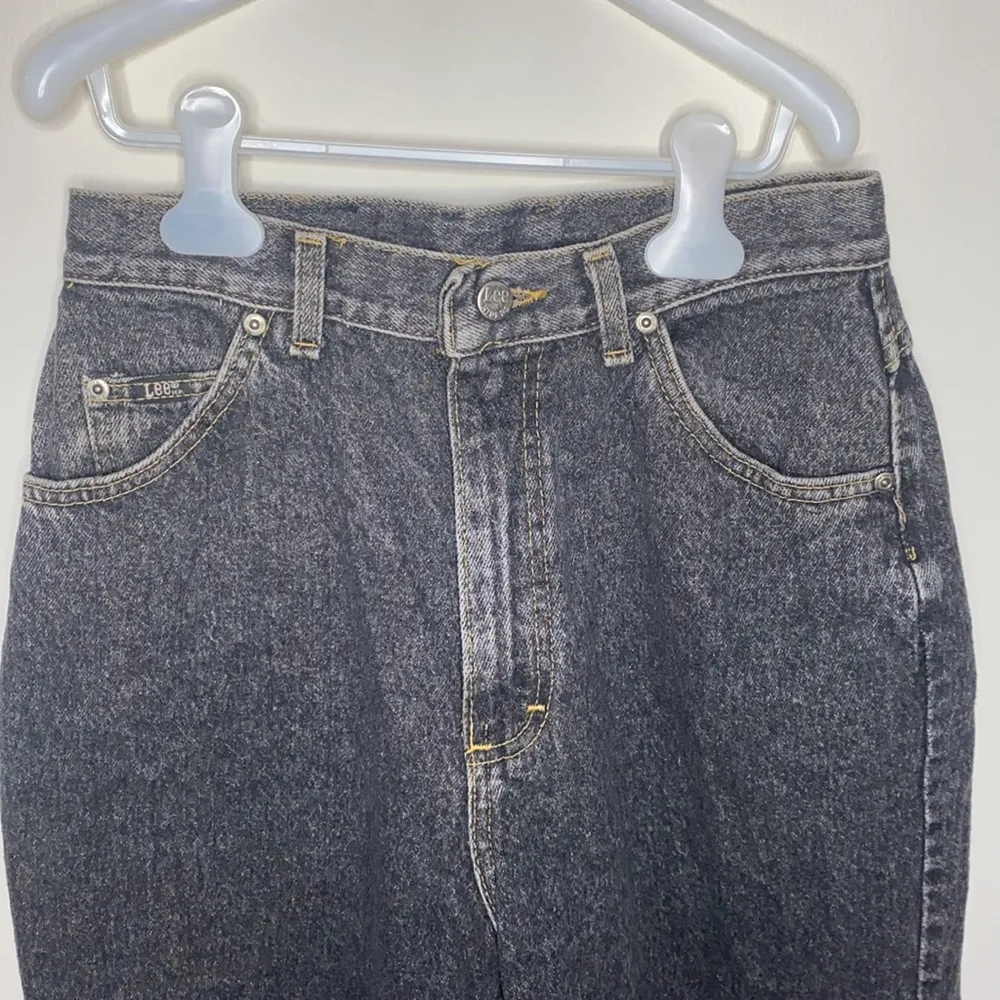 Lee vintage Union made in USA ultra high rise faded black mom jeans size 12 - Image 43