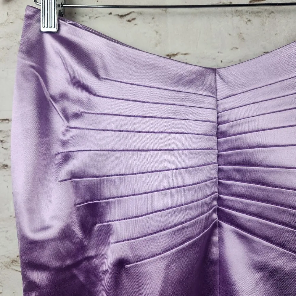Retrofete Dehl Skirt in Lilac Purple Size XS NWT Satin Fabric Pleated Mini - Image 4