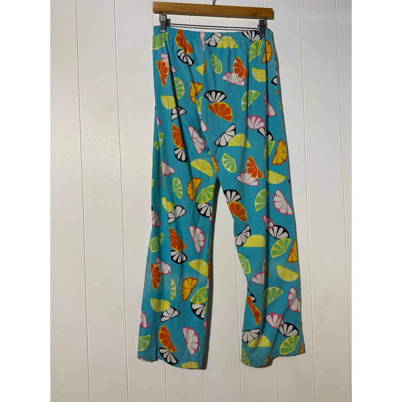 HUE Medium Pajama Pants Fruit Print Tropical Day-Jamas Cotton Sleep - Image 3