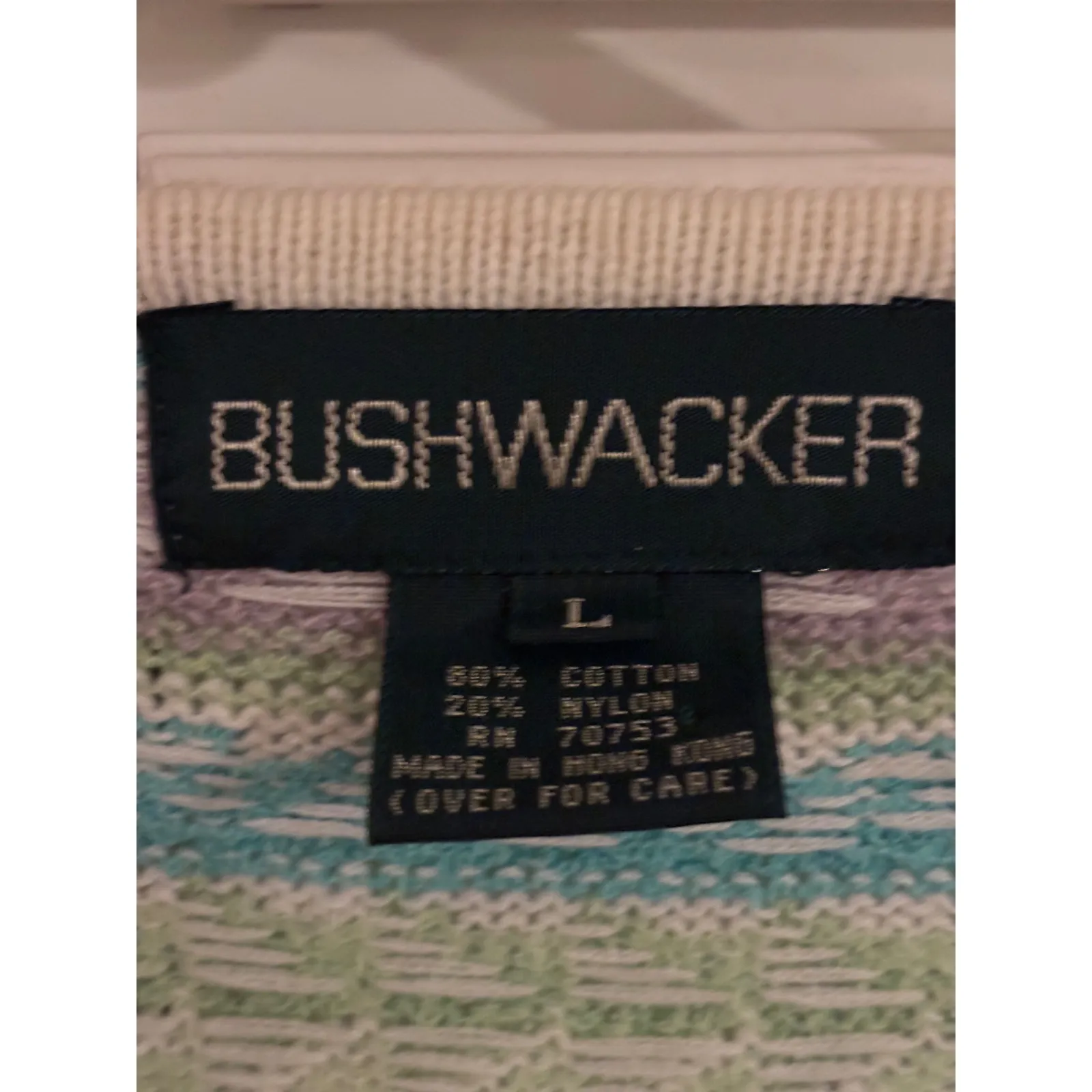 Bushwacker Women's Pastel Knit Cardigan Sweater Multicolor Size L Tan Size L - Image 4