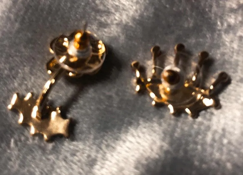 Flower / Eye Stud Earrings & Barrette Set - Image 5