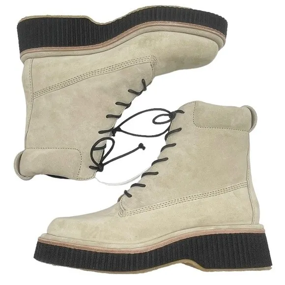NWT Rag & Bone Boots Sloane Lace-Up Boot Paloma Beige Suede Shoes Women’s Size 8 - Image 9