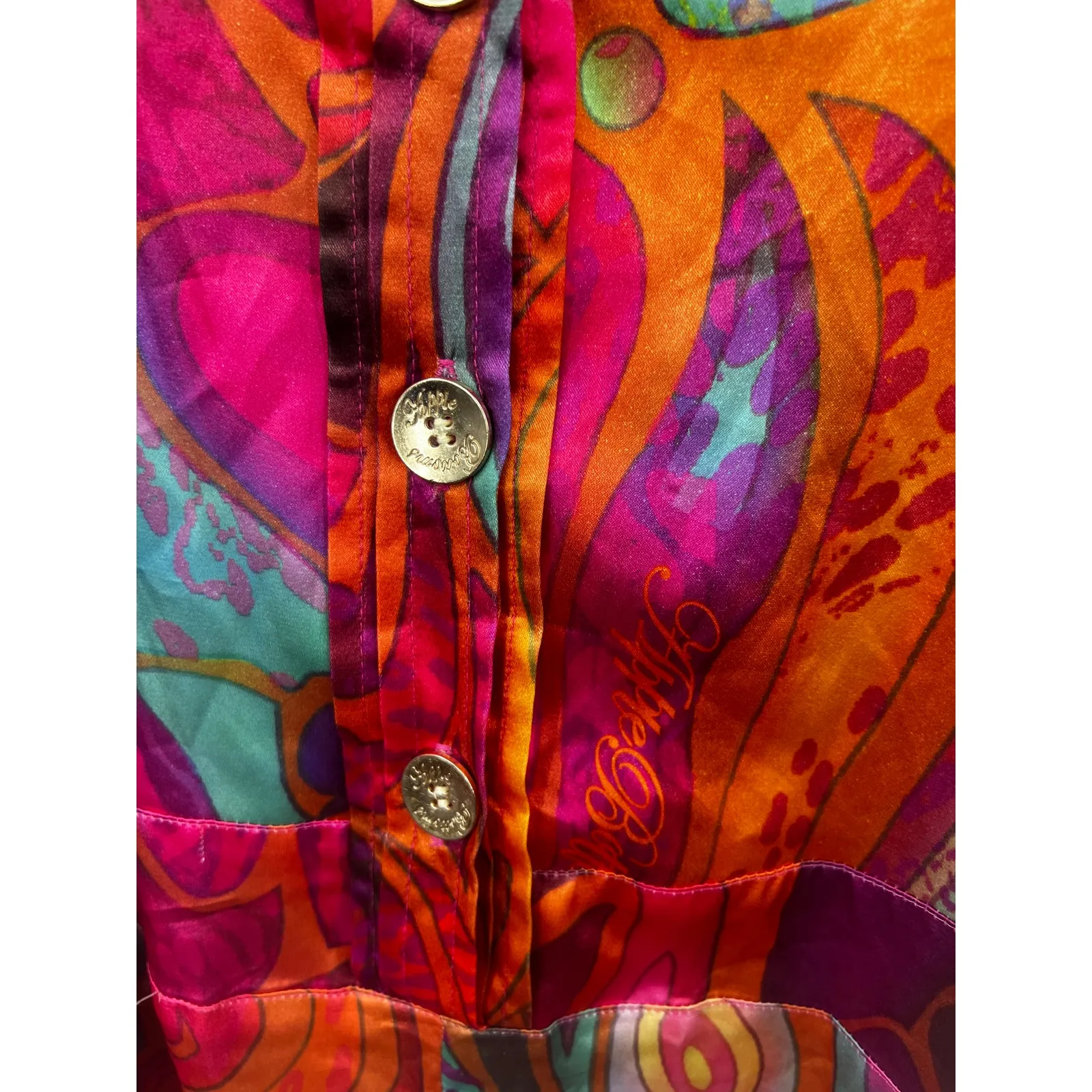 Y2k Apple‎ Bottoms Women's Lightweight Button Front Romper Multicolor Size 11 12 - Image 8