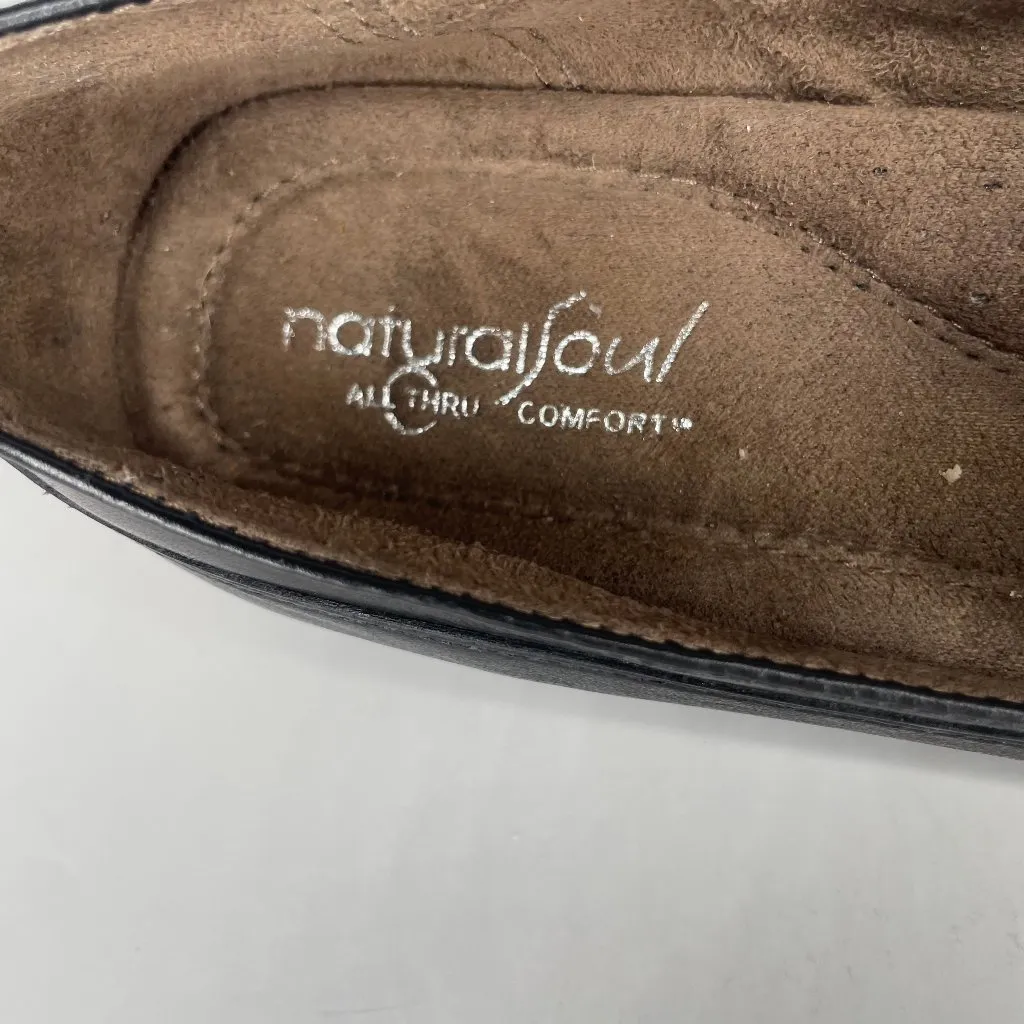 Naturalizer Women's Carryon Black Leather Comfort Slip-On Size 8W - Image 8