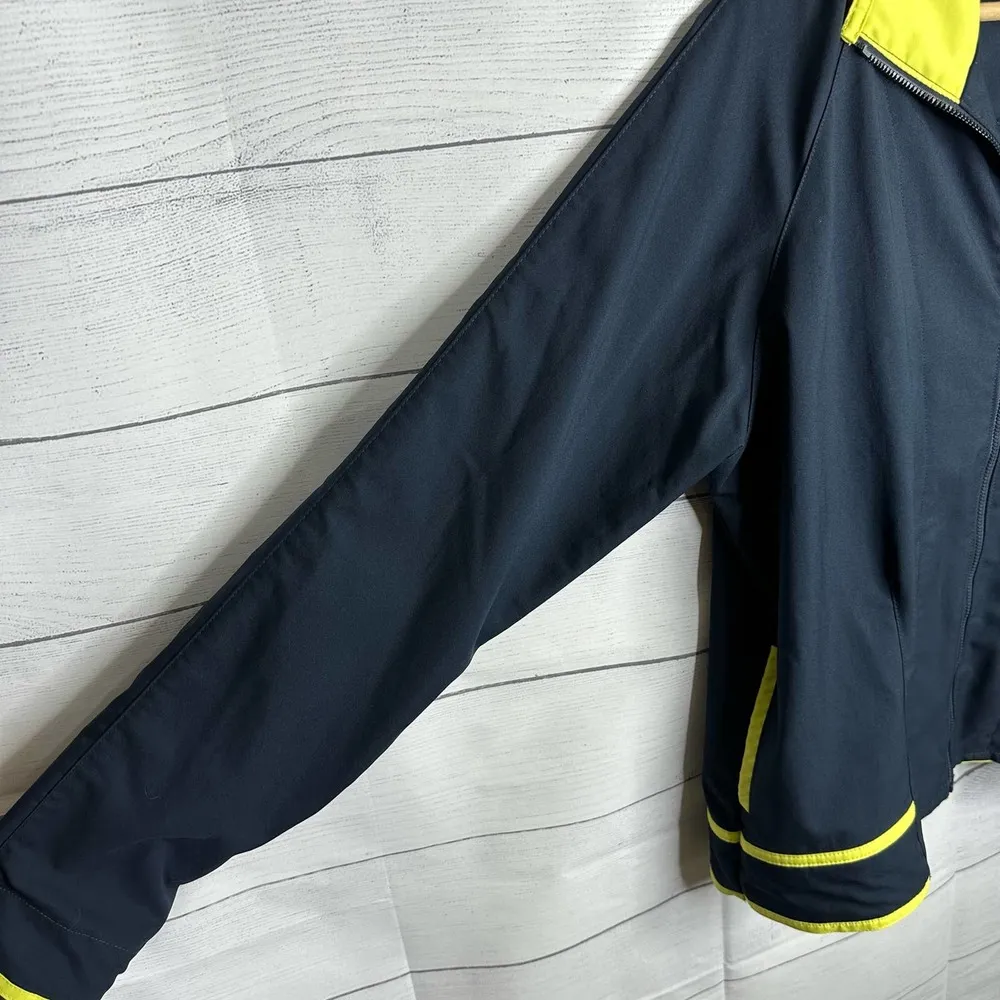 Nike Womens size XL 16/18 Blue Yellow Zip Up Lightweight Track Jacket Dri Fit - Image 5