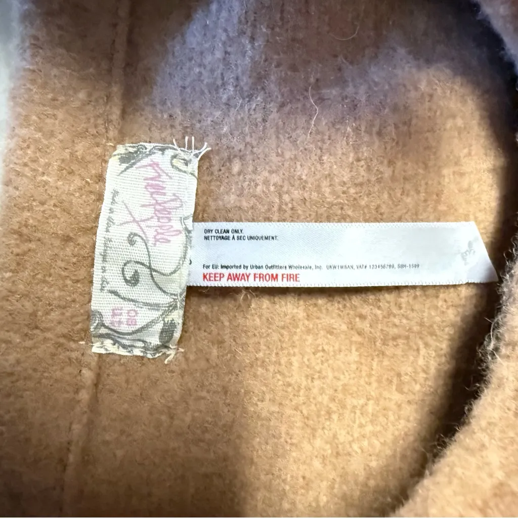 Free People 100% Wool Beret Hat One Size Camel Tan - Image 4