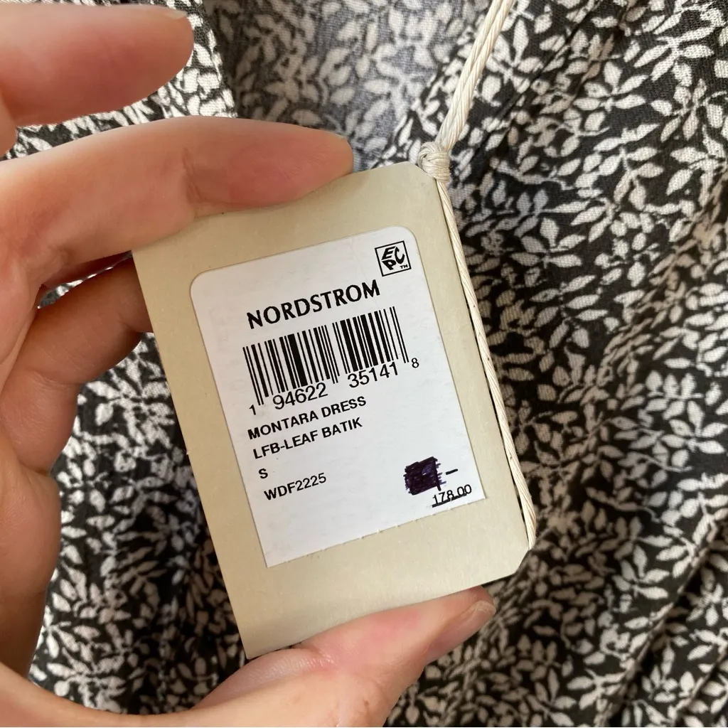 Faherty Montara Leaf Long Sleeve Dress S - Image 7