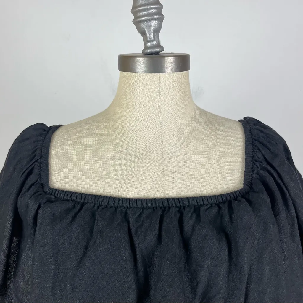 Reformation Black Crop Top - Image 3