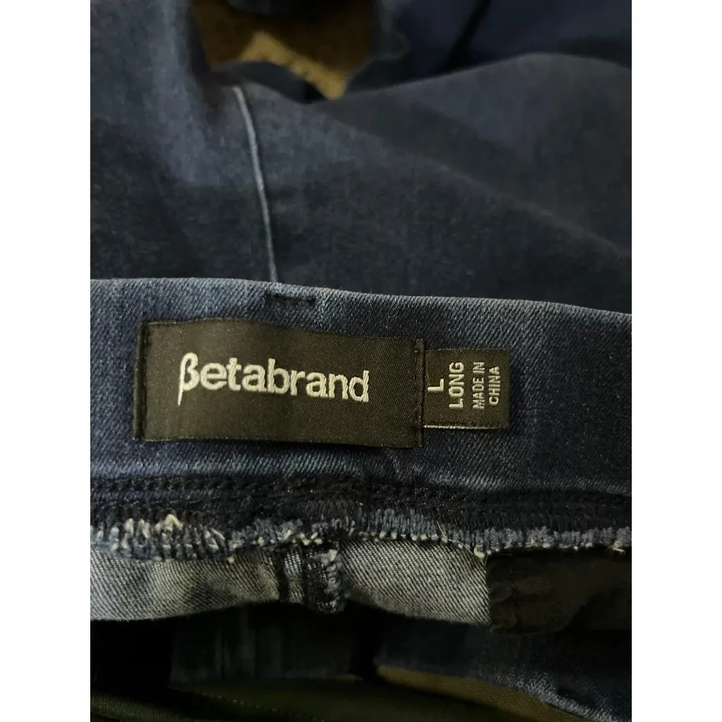Betabrand Pull-On Jeans Womens L Long Used Blue Stretch Bootcut Pants Tall - Image 6