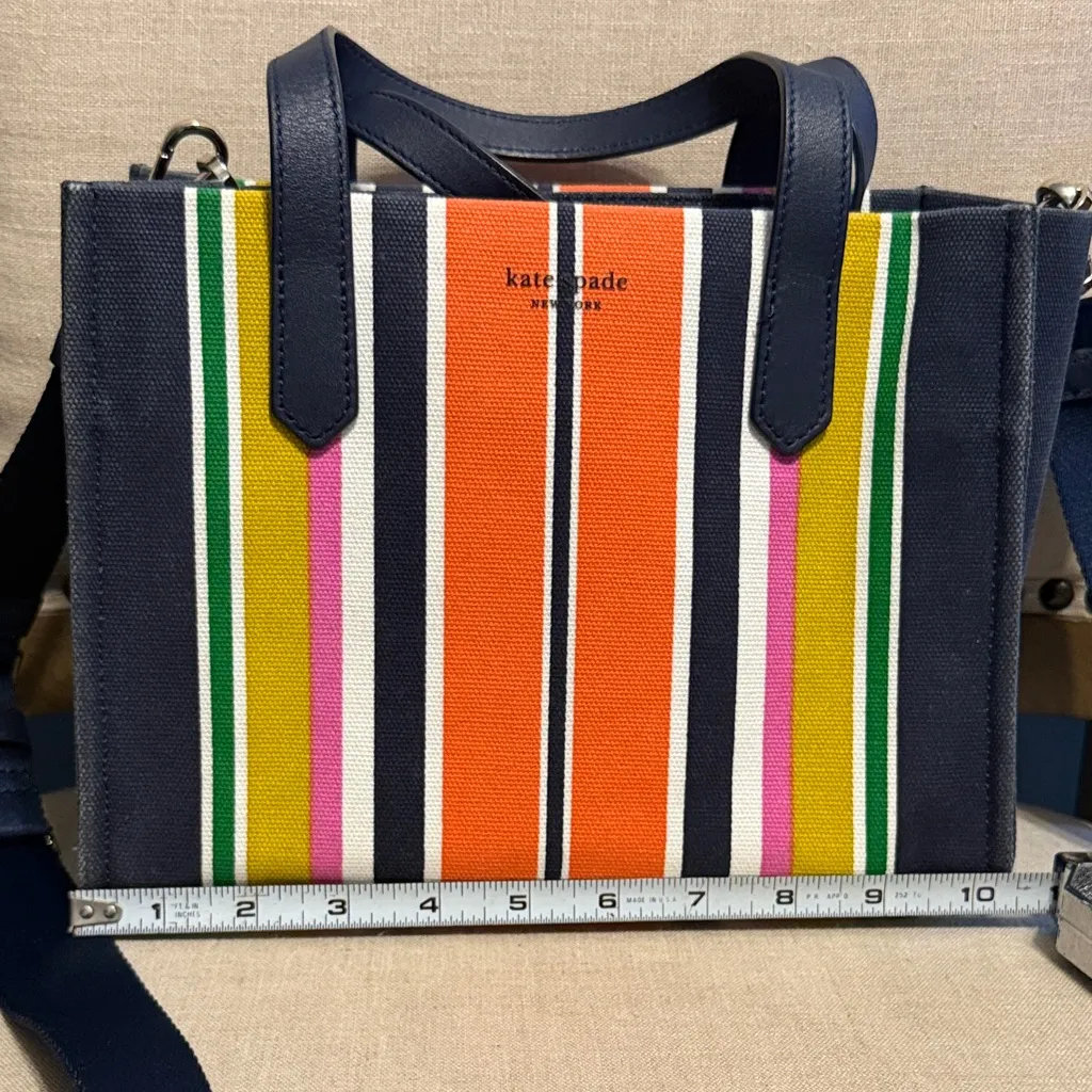 Kate Spade New York Kitt Stripe Medium Tote Bag - Image 10