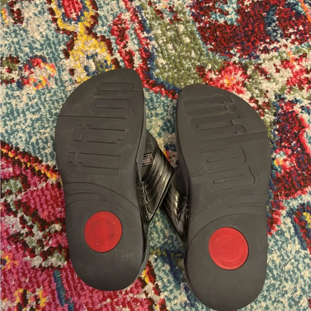 Fitflop Women Shoe Walkstar 3 Size 7 Silver Toning Thong Sandal Flip Flop - Image 7