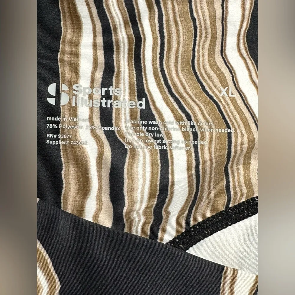 Sports Illustrated Black Brown Beige Women’s Leggings Workout Walking Run New XL - Image 11