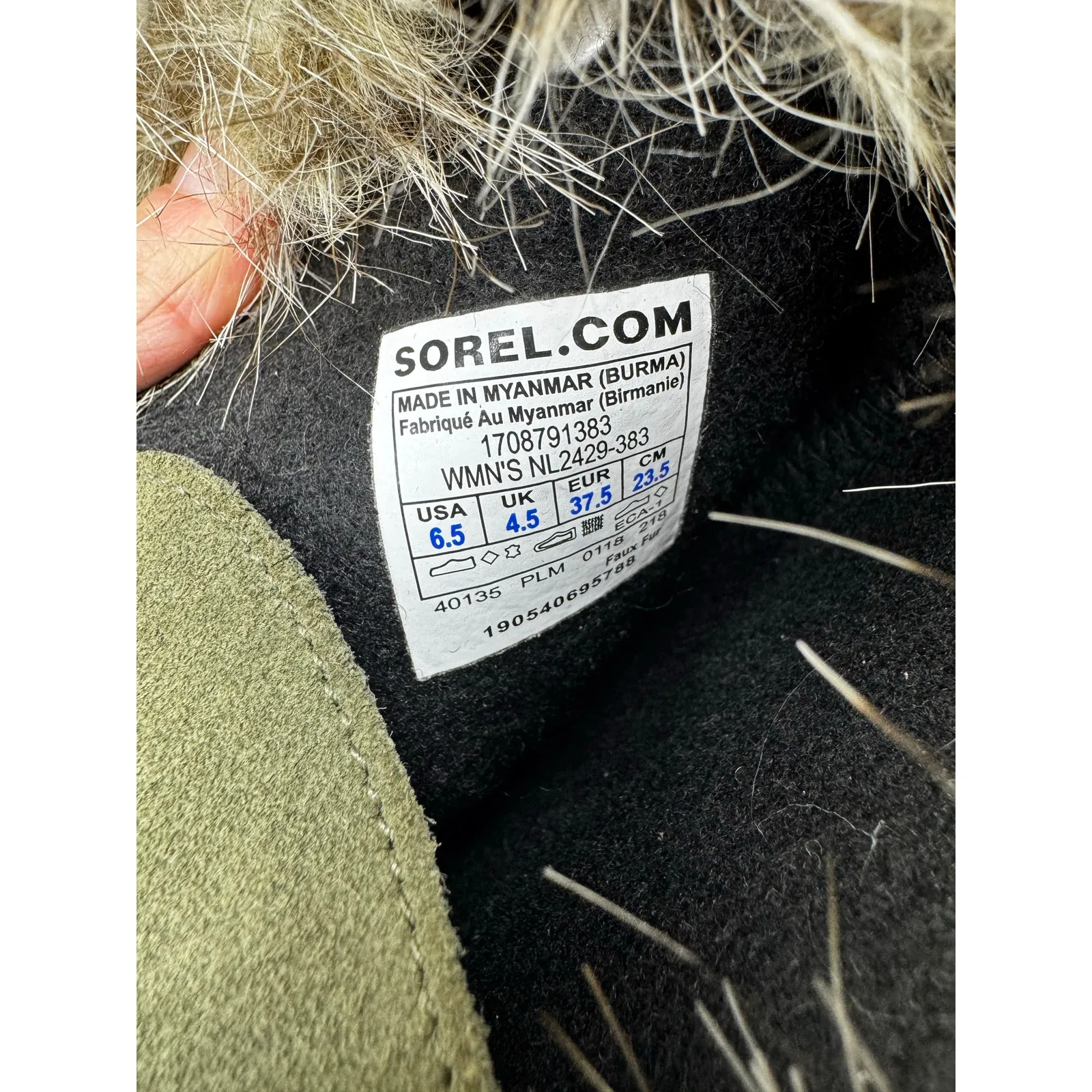 Sorel Joan of Arctic Winter Boots Grey Faux Fur Waterproof Snow Boots Size 7 - Image 5