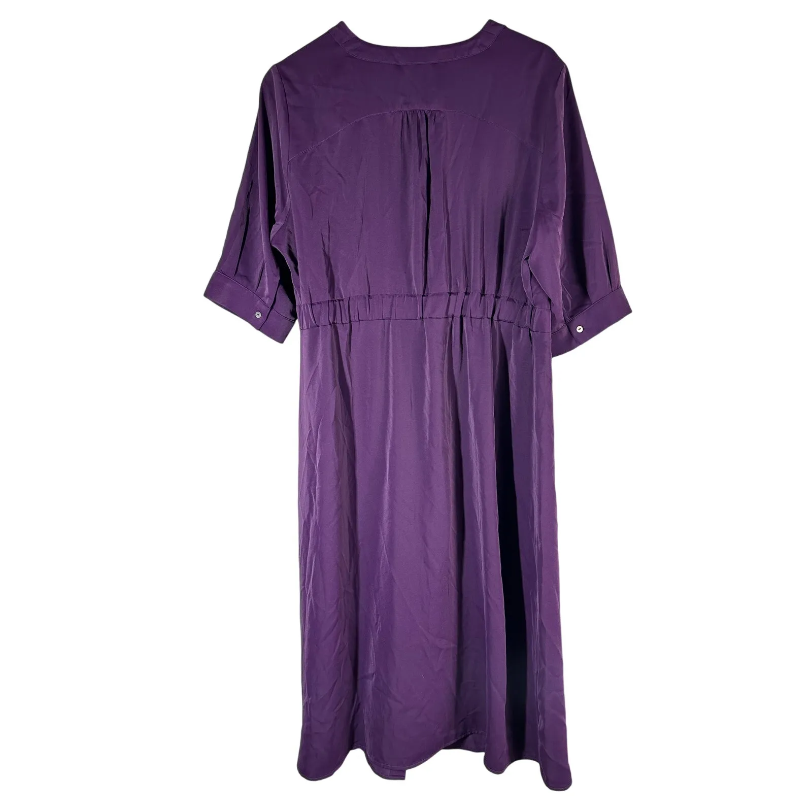 standards & practices Maxi Shirt Dress Deep Purple Plus Size 1X - Image 2