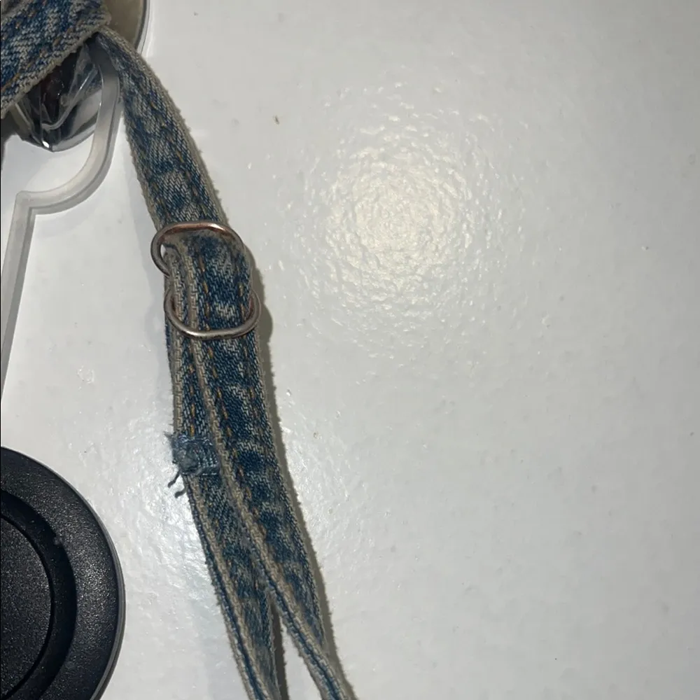 XS - Stylish Denim Bustier Top Y2K Crop Tank Top Distressed RARE - Image 10