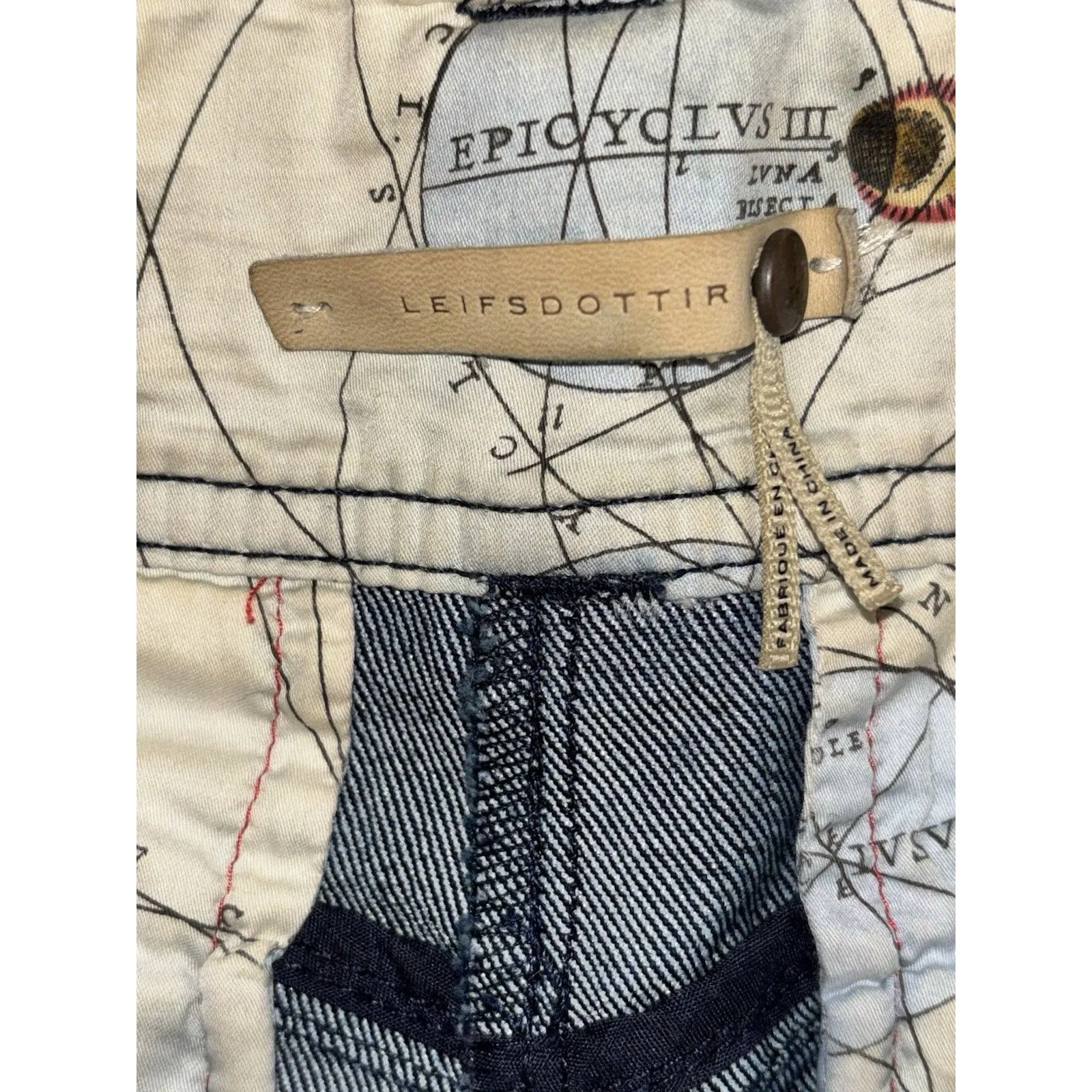 Leifsdottir Blue Denim Cotton Front Lace - Image 5