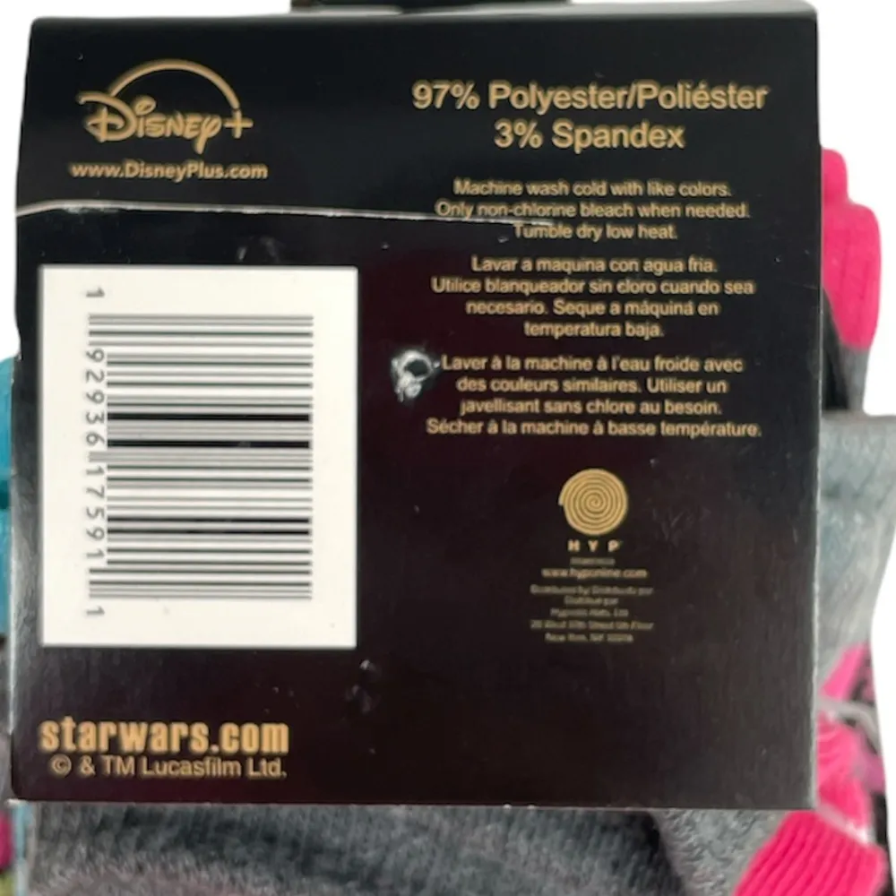 Star Wars The Mandalorian Baby Yoda No Show Socks, Pink, Gray, 5 Pair - Image 7