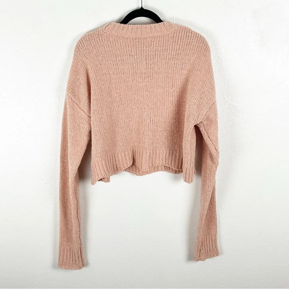 SHOW ME YOUR MUMU Tristen Twinkle Twinkle Knit Long Sleeves Cropped Sweater - Image 2