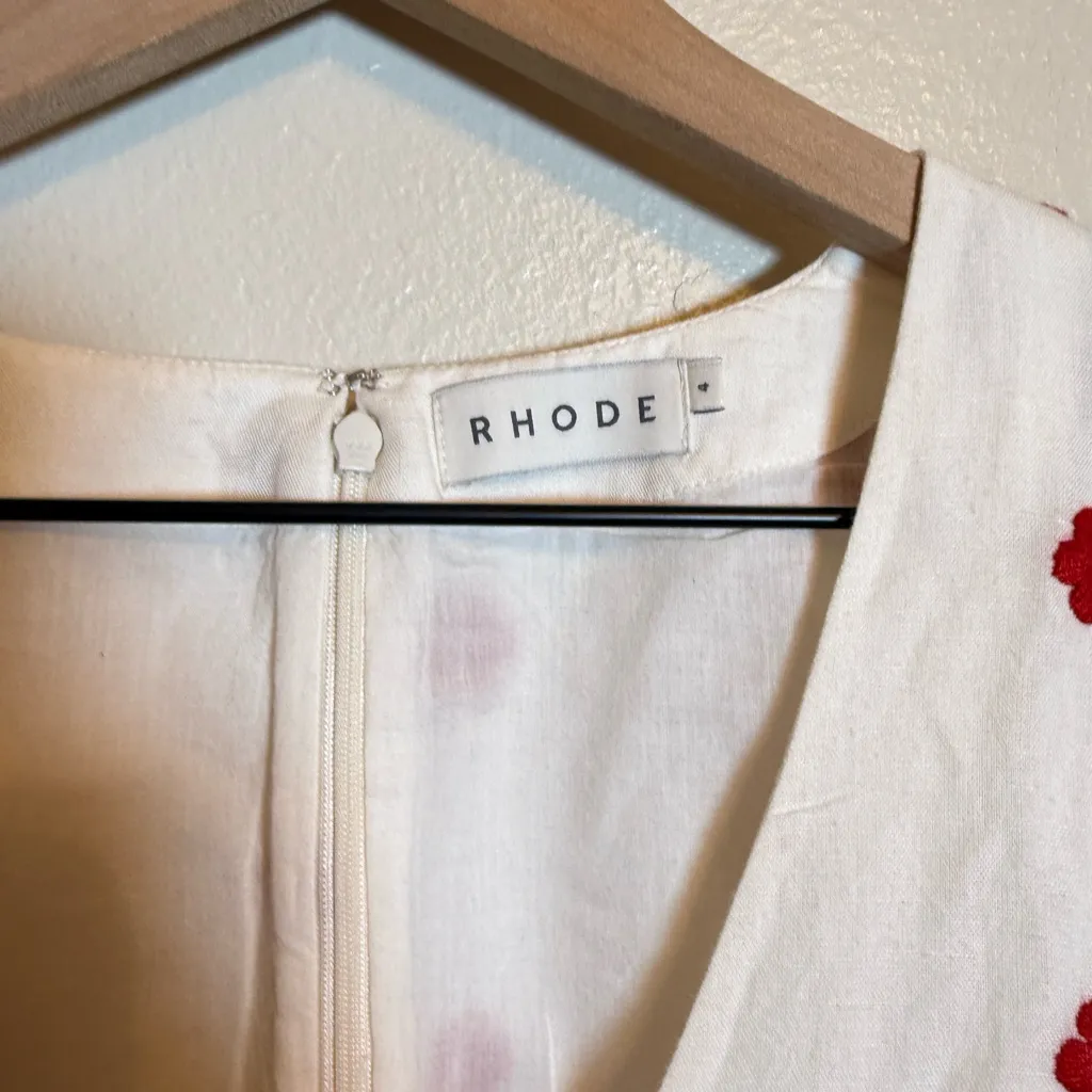 Rhode Marianna‎ Dress in Scarlett Daisy White Size 4 - Image 3