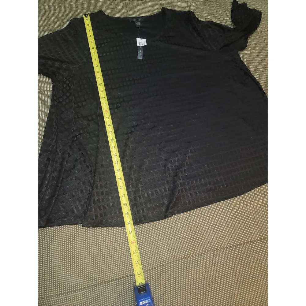 Grace Elements Women's Black Polyester Round Neck Long Sleeve Top Blouse Size 3X - Image 13