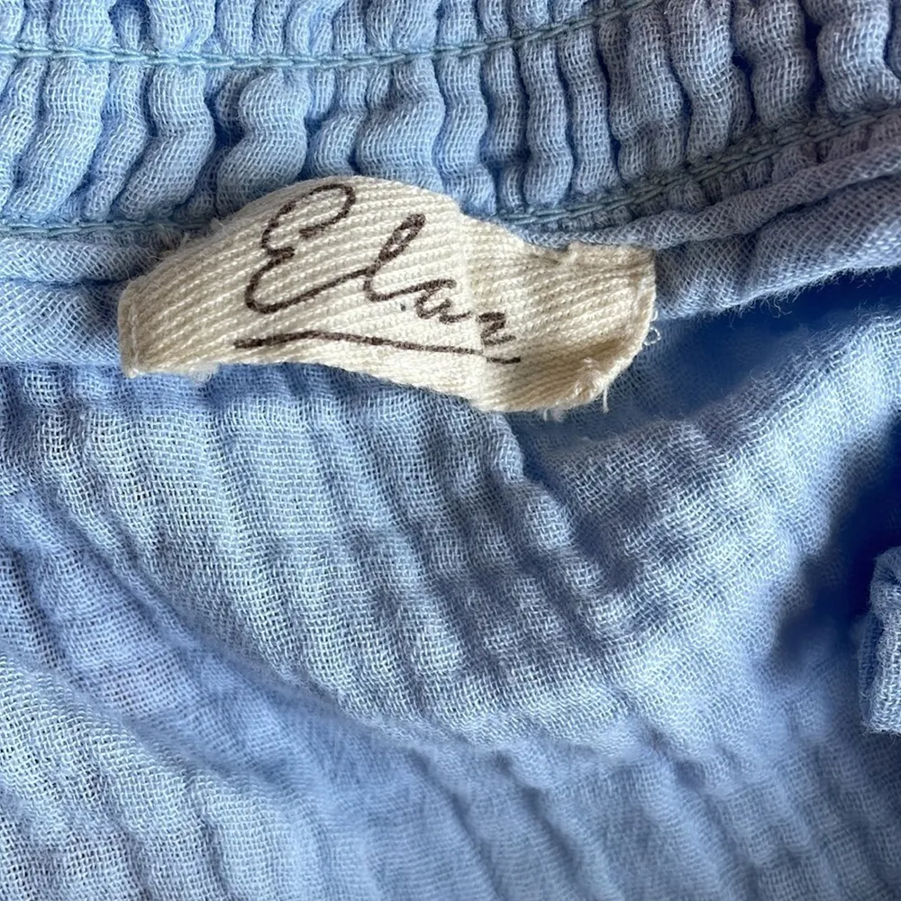 Elan Julie Gauzy Button Down Tie Top - Image 5