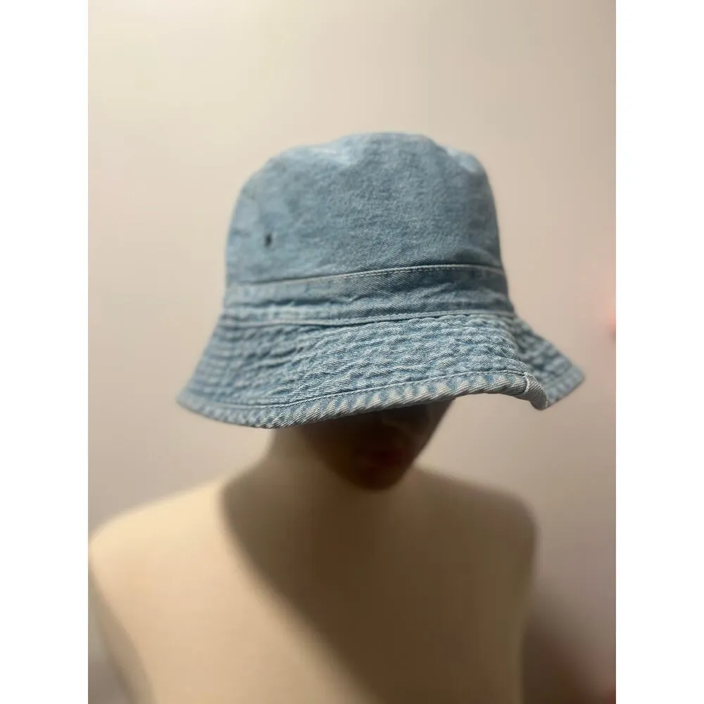 Vintage 90s Banana Republic Denim Bucket Hat Small - Image 2