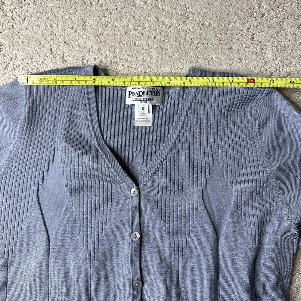 Women's Pendleton Size‎ Small Long Sleeve Button Cardigan Silk Blend - Image 5