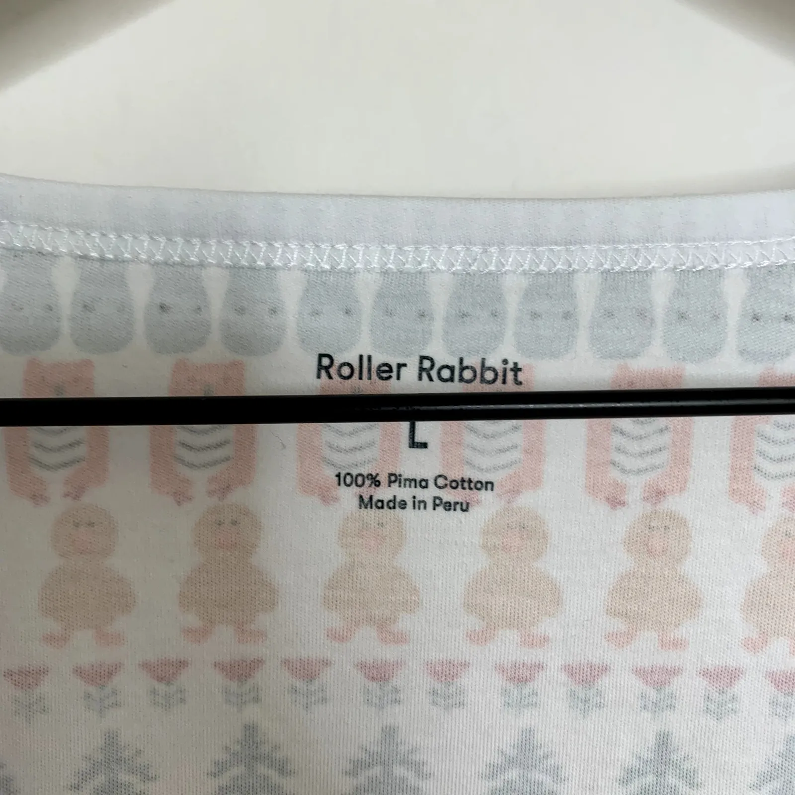 Roller Rabbit Bands Weave Pajamas Womens Large Creature Print - Image 14