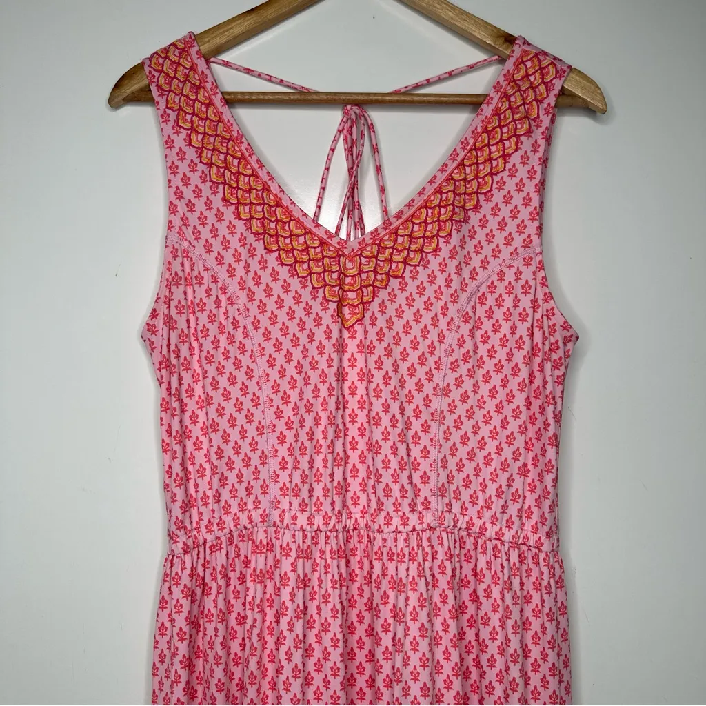 Cabana Life Pink Boca Raton Sleeveless Tiered Maxi Dress UPF 50 Size Large - Image 6