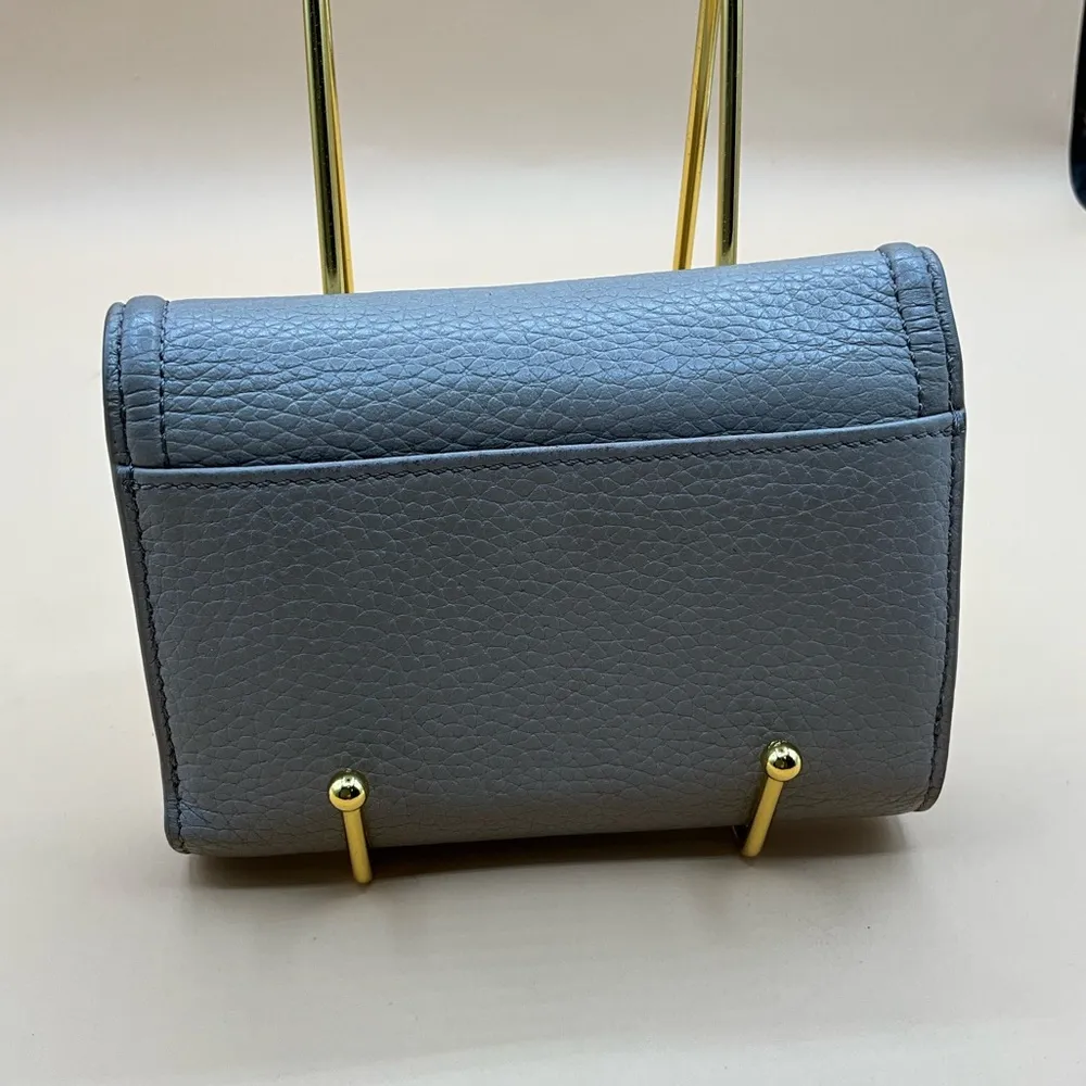 A Very Sweet Taupe 3 Fold Tory Burch Leather Snap Wallet - Image 3