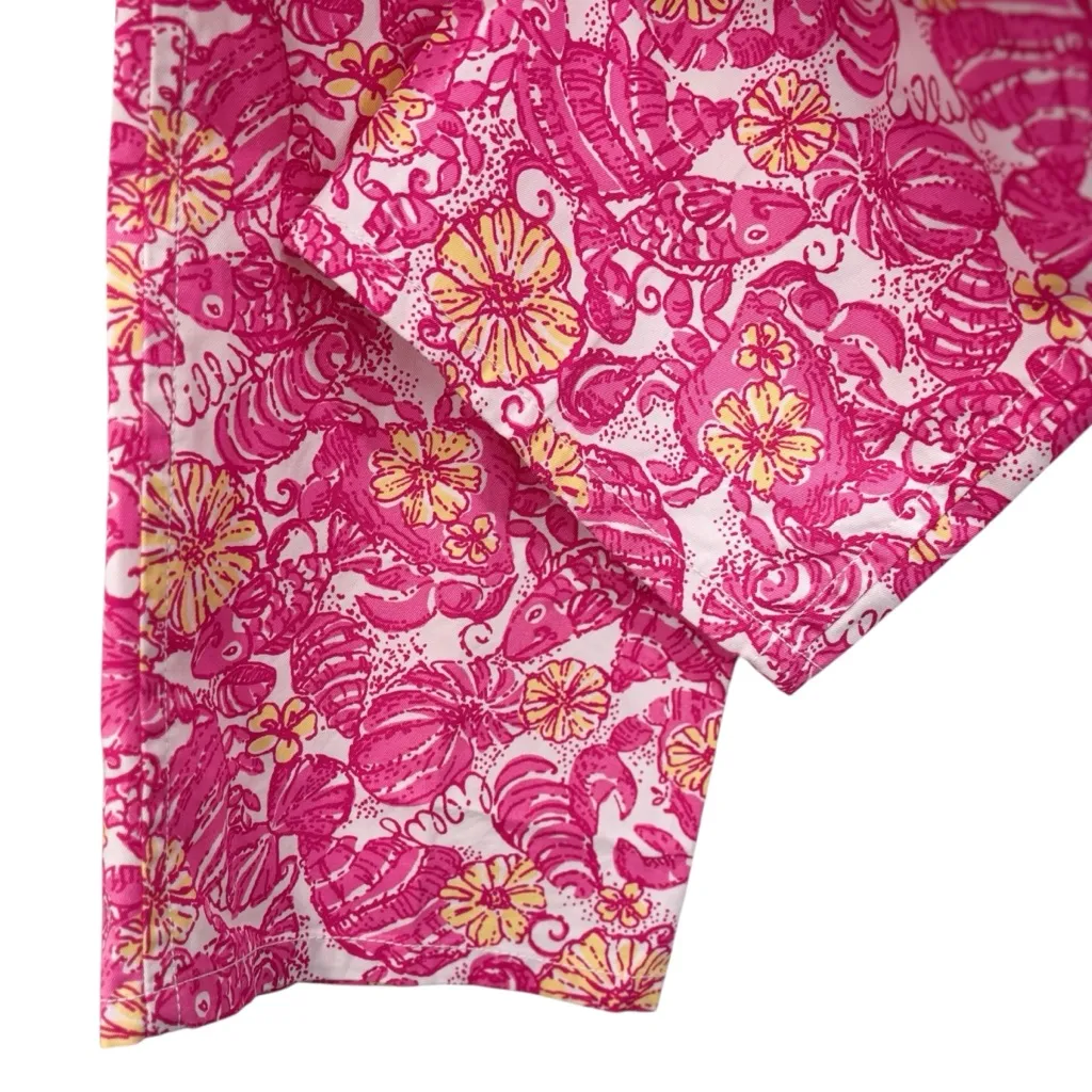 Lilly Pulitzer Whitney Roll Up Chum Bucket Print Trouser Pants Women's Size 8 - Image 11