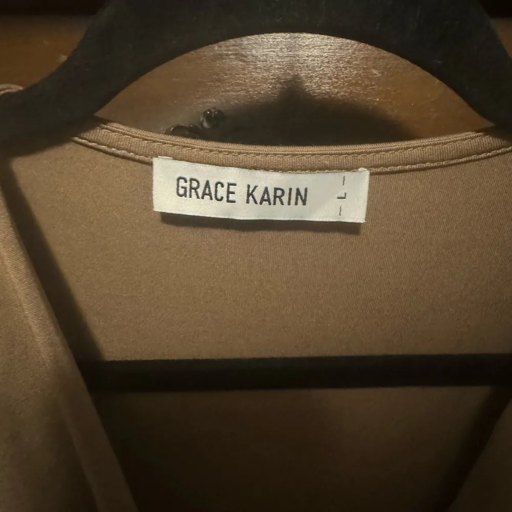 Grace Karin Tan Asymmetrical Sheath Mini Dress - Image 3