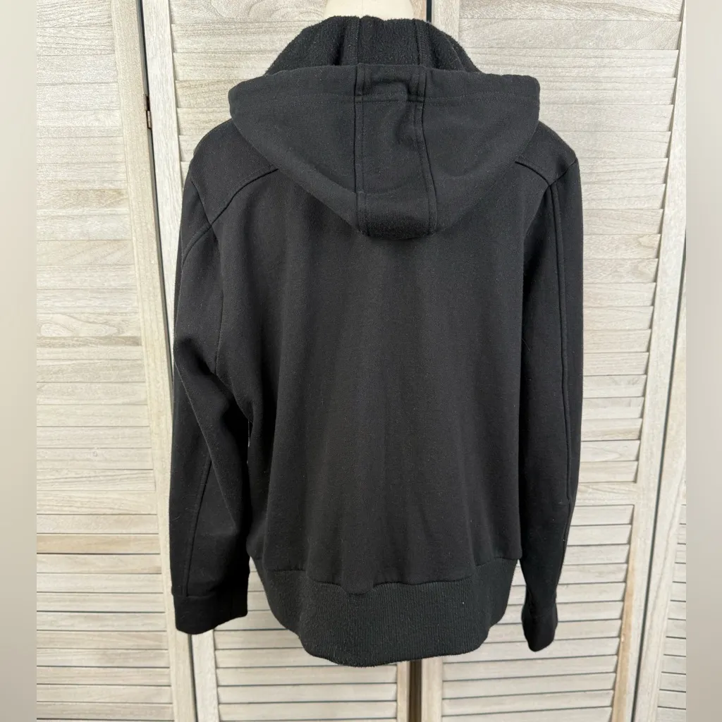 TORRID Double Breasted Hooded Sweatshirt/Bomber Jacket Black-2X - Image 2