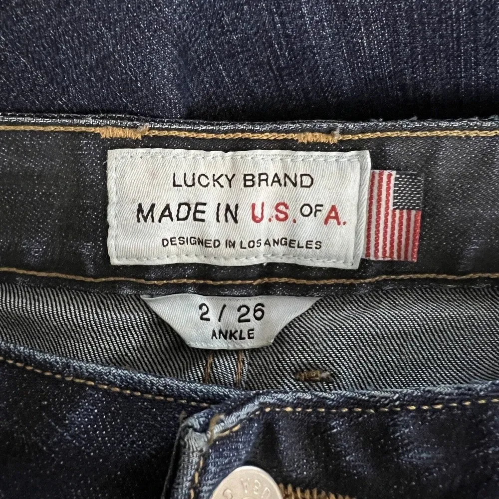 Lucky Brand Jeans Women 2 26" Lolita Boot White Oak Cone Denim Fading Whiskering - Image 6