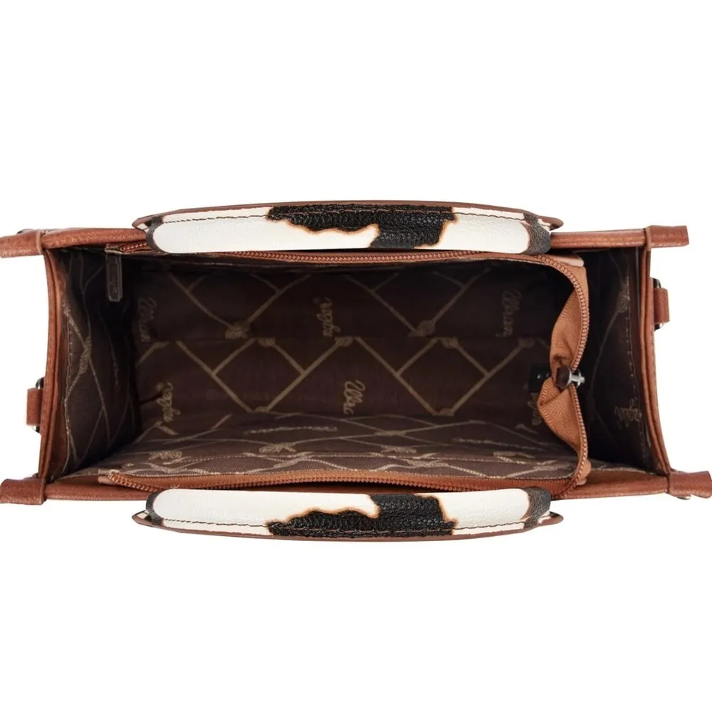 Wrangler Brown Cow Print Tote Bag NWT - Image 6