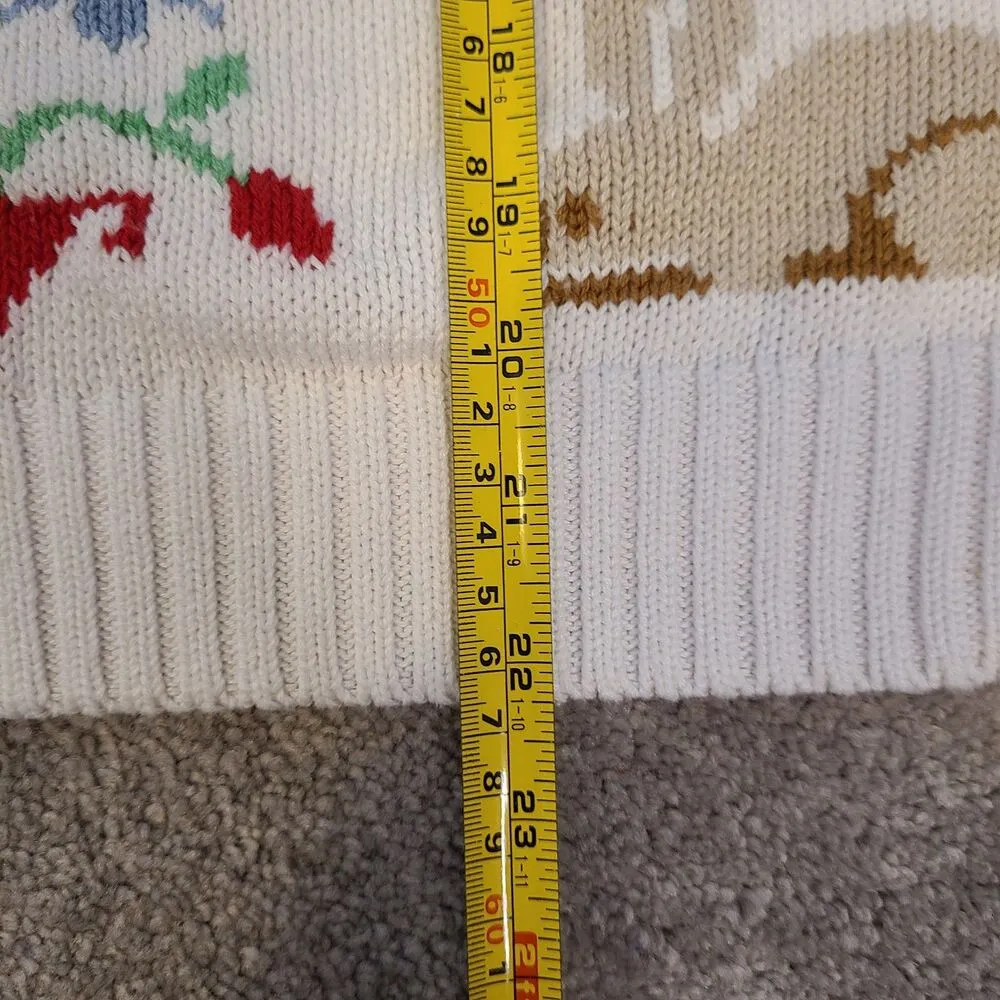 Vintage Hand Knit Sweater Grandma Cottage Core Size Small Easter ABCs Teacher - Image 7