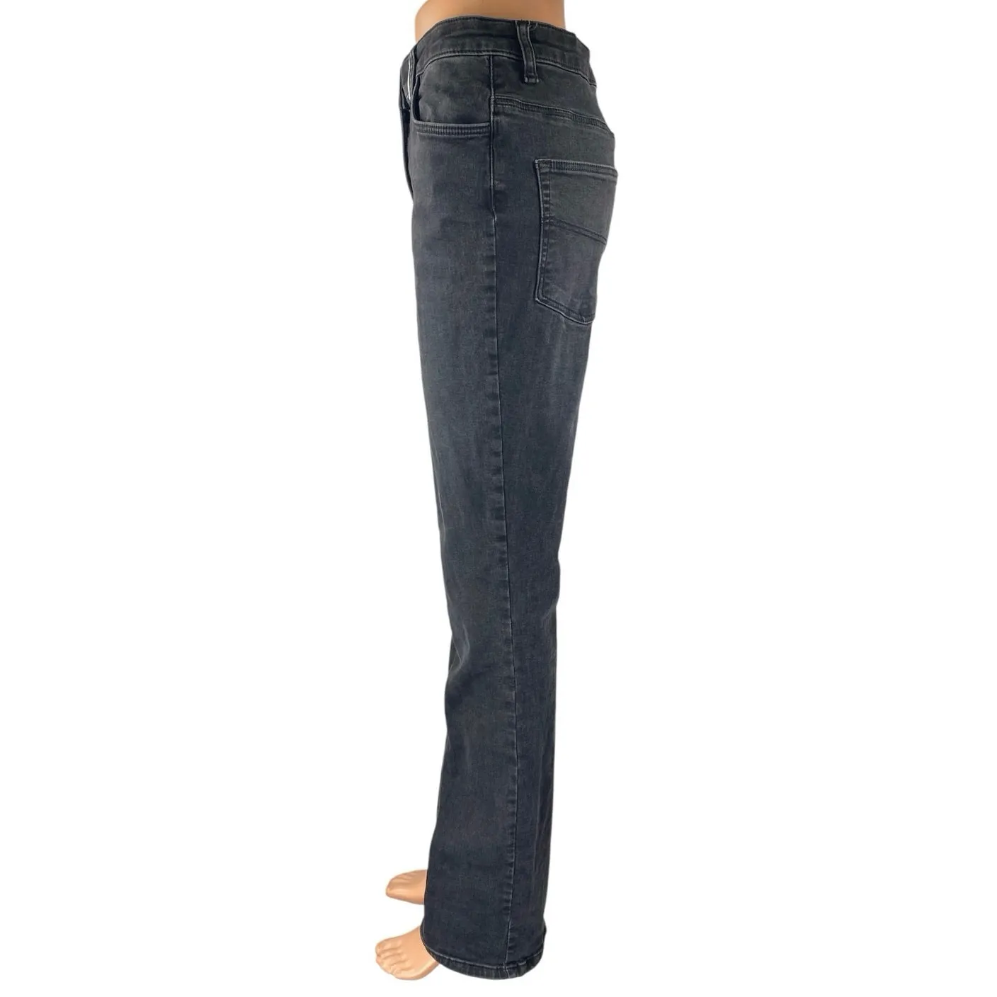 Collusion Women's Black High Waisted Flared Bootcut Denim Jeans Size 30x32 - Image 2