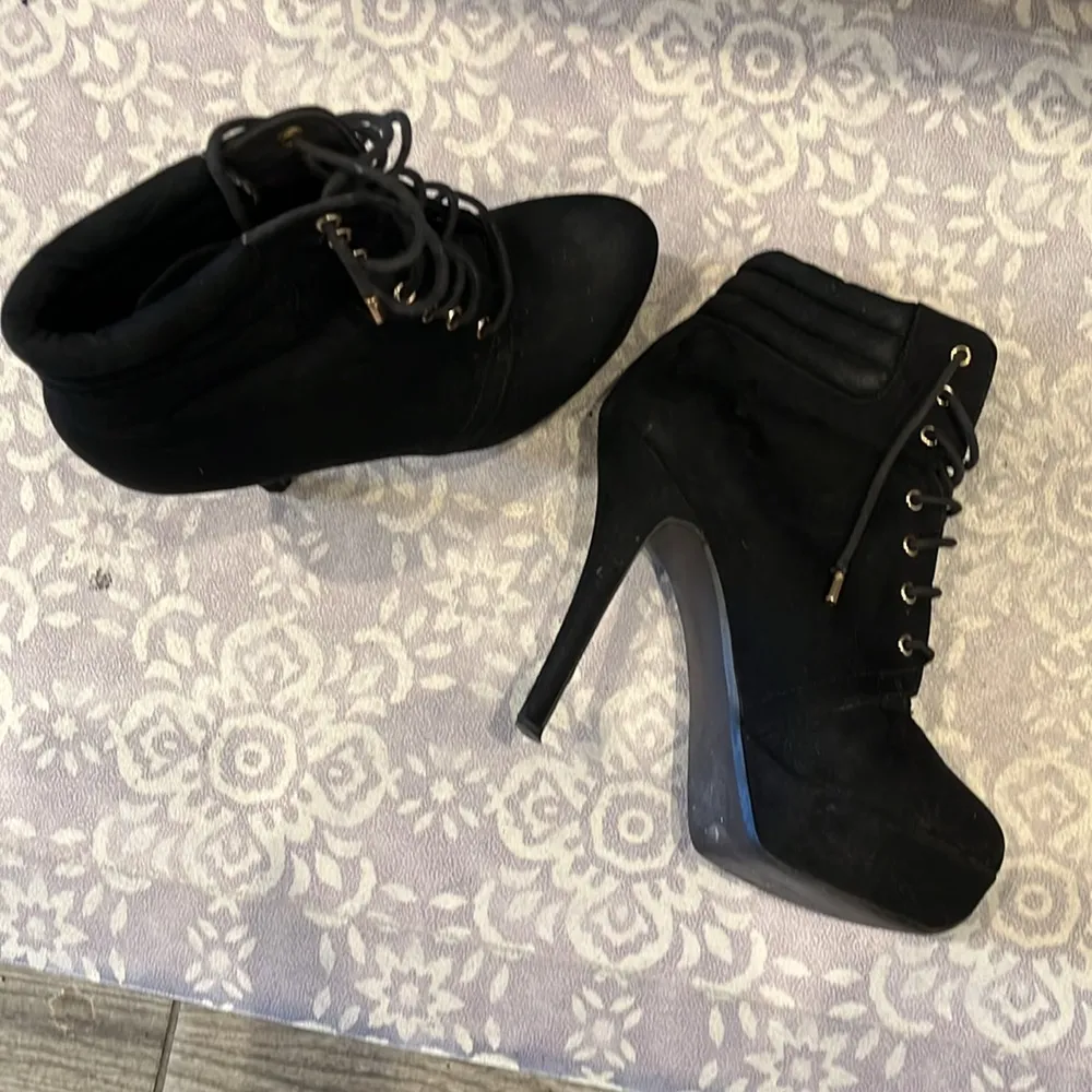 Zara Trafaluc High heel platform booties Black Size 6.5 - Image 8