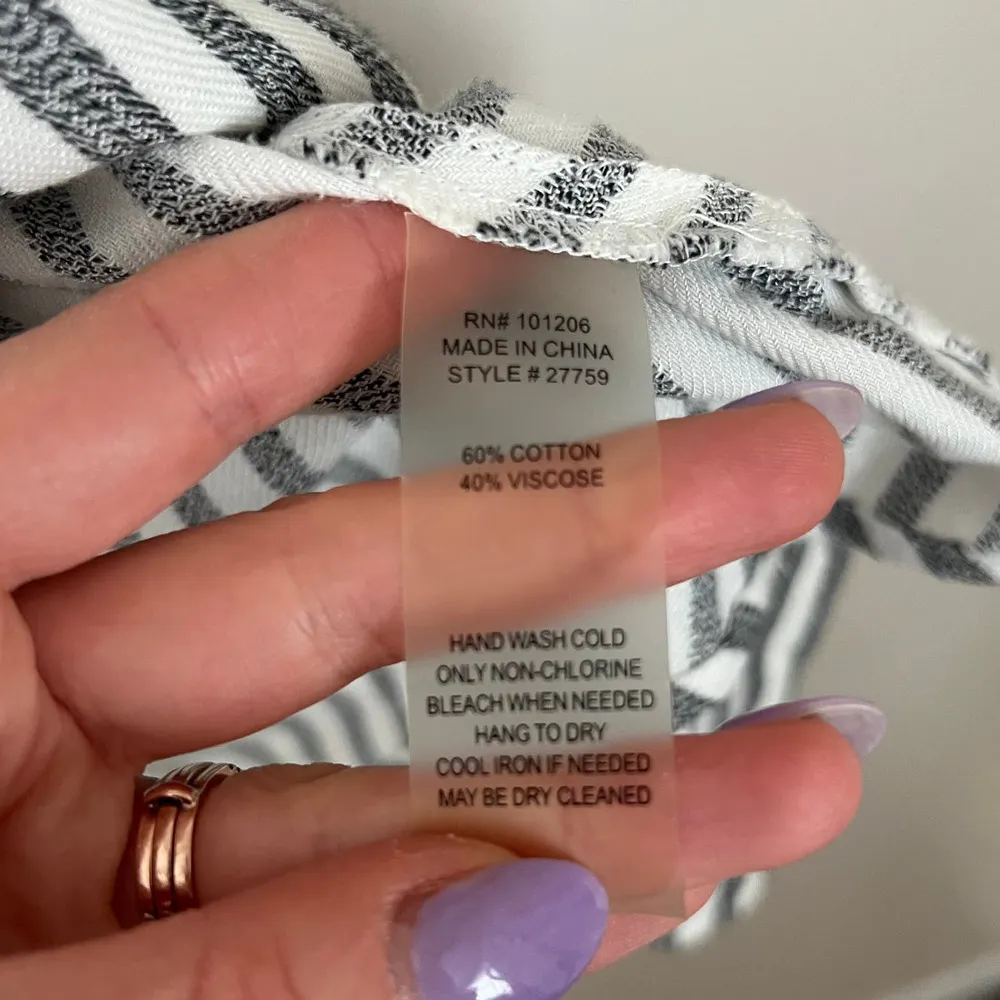 Soft Surroundings Standout Shirt Cotton Blend Striped Button Front Tunic Top Lg - Image 13