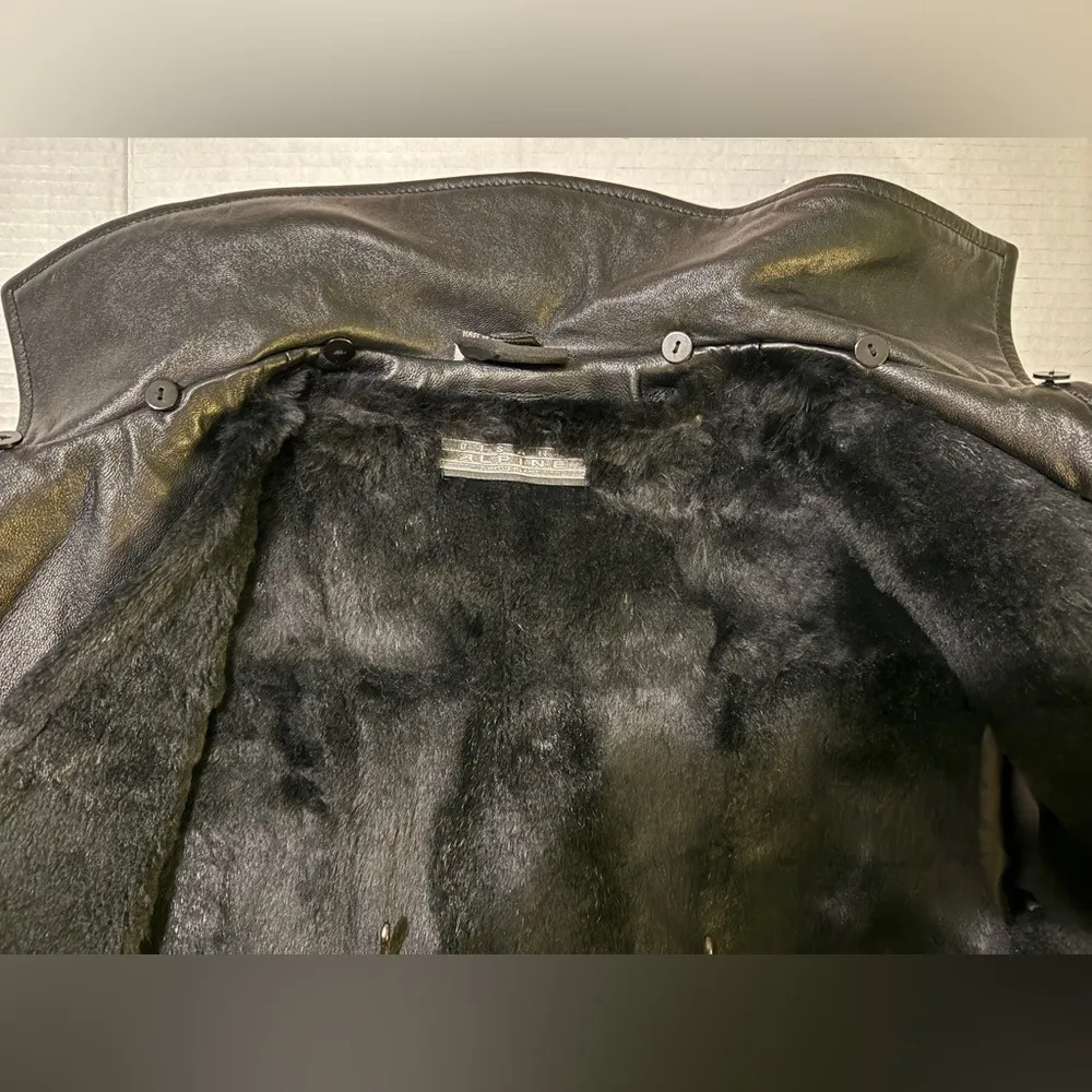 Bisang Alpine Switzerland Couture Women Black Lined Genuine Leather ZipUp Coat - Image 9